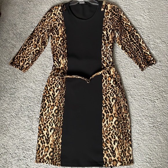 NWOT Dress BAGO, leopard print/ black.  European size 40 ( American size S) - Picture 6 of 7